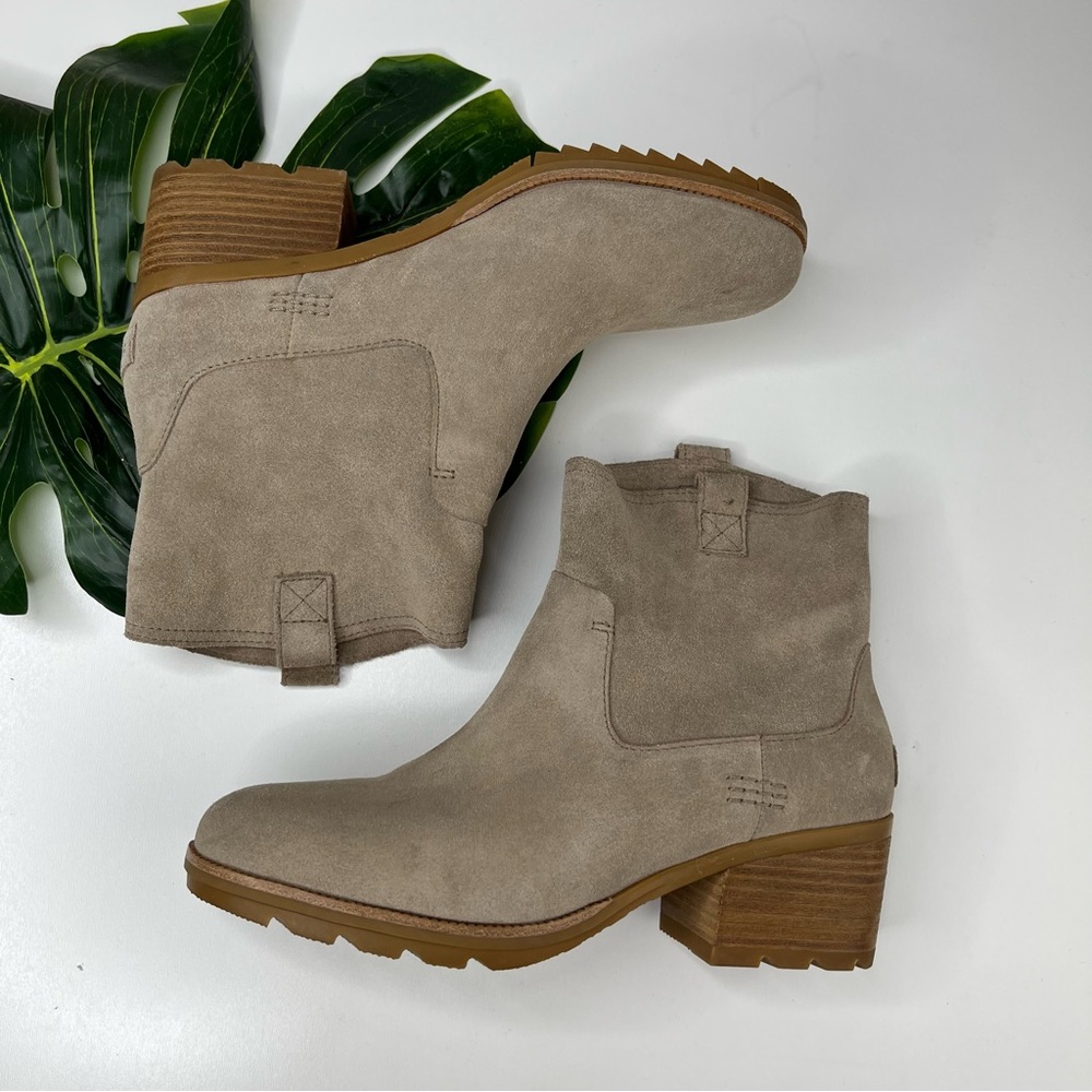 SOREL CATE PULL ON WATERPROOF SUEDE RAIN BOOTS